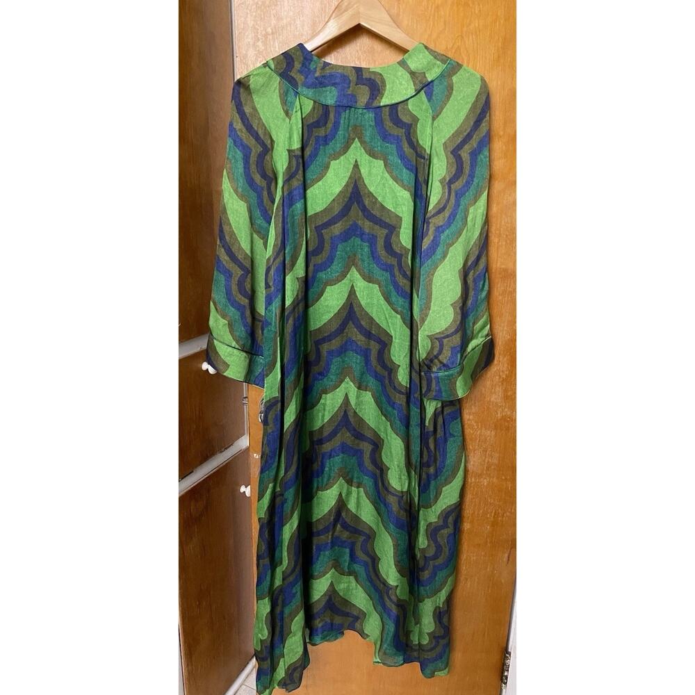Chufy Phoenix Midi Dress Psychedelic Bohemian Kaftan Festival Op Art Sz S Maxi - Picture 6 of 8